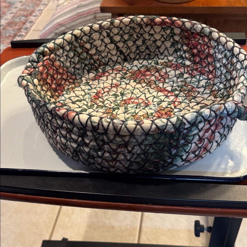 Basket Handcrafted Multicolor Woven Basket